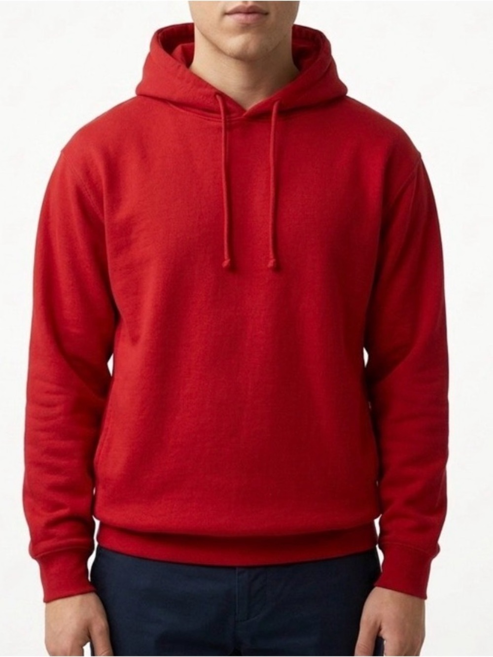 Vintage 90s Galt Sand Blank Red Hoodie Sweatshirt Oversized large 100% cotton